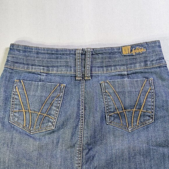 KUT from the Kloth jean pencil skirt women's size 10 denim blue - Picture 4 of 14